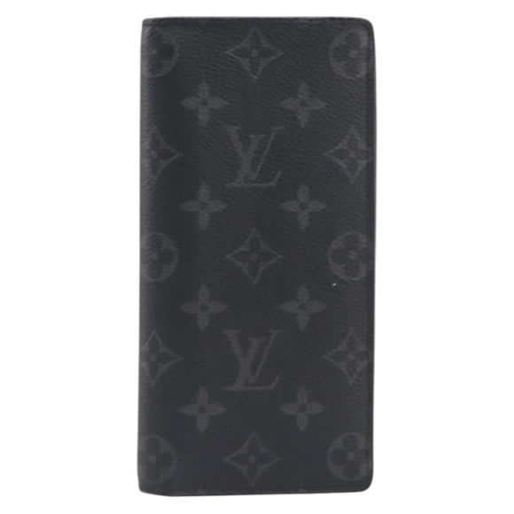 LOUIS VUITTON Monogram Eclipse Portefeuille Braza Wallet M61697 LV Auth 203645