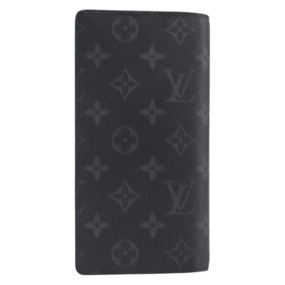 LOUIS VUITTON Monogram Eclipse Portefeuille Braza Wallet M61697 LV Auth 203645