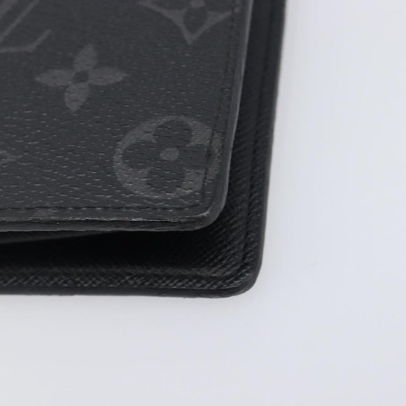 LOUIS VUITTON Monogram Eclipse Portefeuille Braza Wallet M61697 LV Auth 203645