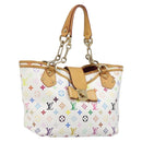 LOUIS VUITTON Monogram Multicolor Annie GM Tote Bag White M40303 LV Auth 203647-1