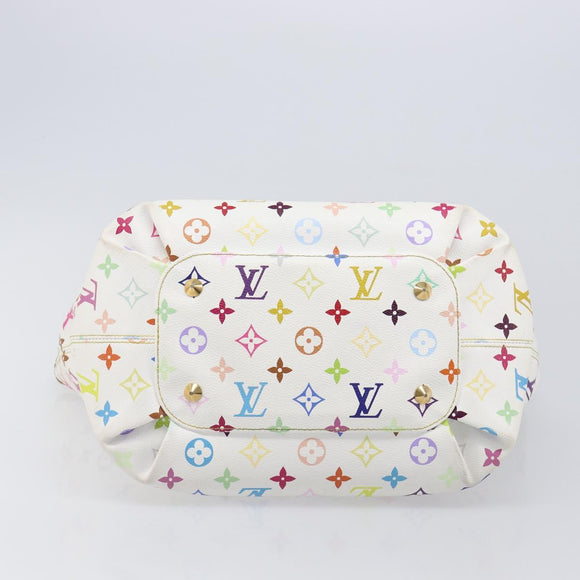 LOUIS VUITTON Monogram Multicolor Annie GM Tote Bag White M40303 LV Auth 203647