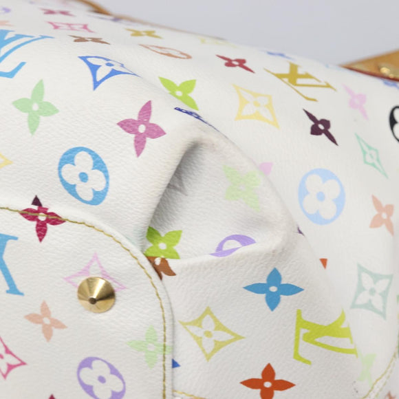 LOUIS VUITTON Monogram Multicolor Annie GM Tote Bag White M40303 LV Auth 203647