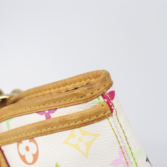 LOUIS VUITTON Monogram Multicolor Annie GM Tote Bag White M40303 LV Auth 203647