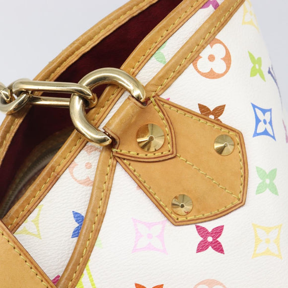 LOUIS VUITTON Monogram Multicolor Annie GM Tote Bag White M40303 LV Auth 203647