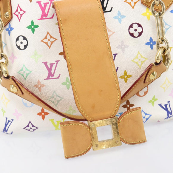 LOUIS VUITTON Monogram Multicolor Annie GM Tote Bag White M40303 LV Auth 203647