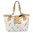 LOUIS VUITTON Monogram Multicolor Annie GM Tote Bag White M40303 LV Auth 203647-13