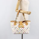 LOUIS VUITTON Monogram Multicolor Annie GM Tote Bag White M40303 LV Auth 203647-28