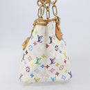 LOUIS VUITTON Monogram Multicolor Annie GM Tote Bag White M40303 LV Auth 203647-3