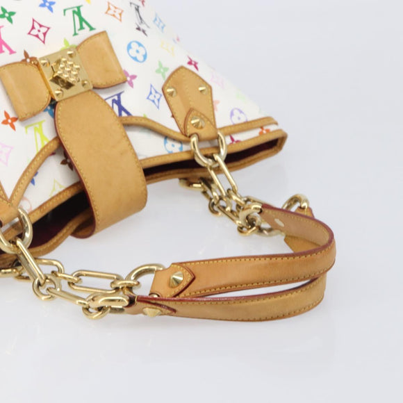 LOUIS VUITTON Monogram Multicolor Annie GM Tote Bag White M40303 LV Auth 203647