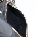 CELINE Luggage Mini Shopper Hand Bag Canvas Leather Black Gold Auth 203648A-24