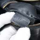 CELINE Luggage Mini Shopper Hand Bag Canvas Leather Black Gold Auth 203648A-25