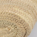 PRADA Woven Palm Tote Bag Raffia Beige Auth 203649M-14