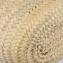 PRADA Woven Palm Tote Bag Raffia Beige Auth 203649M-15