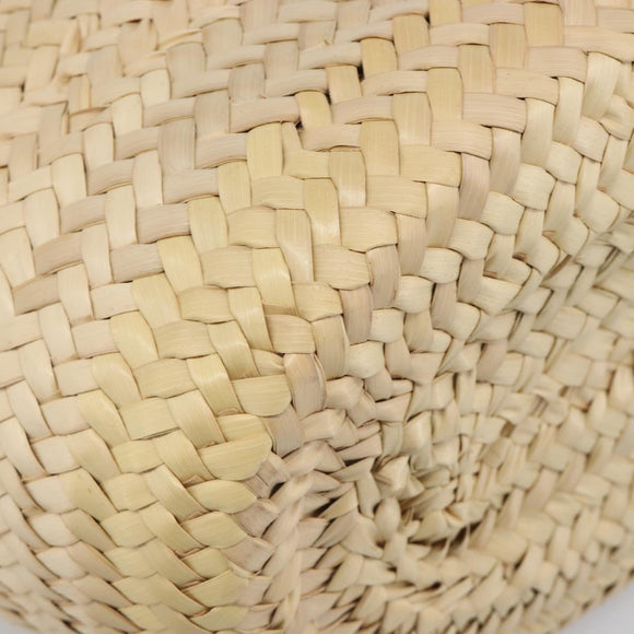 PRADA Woven Palm Tote Bag Raffia Beige Auth 203649M