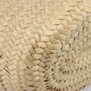 PRADA Woven Palm Tote Bag Raffia Beige Auth 203649M-9