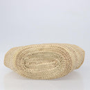 PRADA Woven Palm Tote Bag Raffia Beige Auth 203649M-5