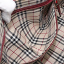BURBERRY Hand Bag Patent Leather Red Silver Auth 203652-24