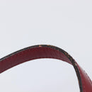 BURBERRY Hand Bag Patent Leather Red Silver Auth 203652-9