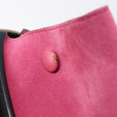 CELINE Trapeze Hand Bag Leather 2way Beige Gold Auth 203653-9