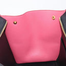 CELINE Trapeze Hand Bag Leather 2way Beige Gold Auth 203653-23