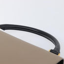 CELINE Trapeze Hand Bag Leather 2way Beige Gold Auth 203653-8