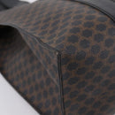 CELINE Macadam Canvas Tote Bag PVC Leather Black Gold Auth 203654A-13