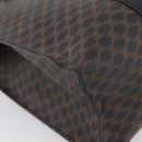 CELINE Macadam Canvas Tote Bag PVC Leather Black Gold Auth 203654A-15