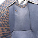 CELINE Macadam Canvas Tote Bag PVC Leather Black Gold Auth 203654A-20