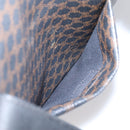 CELINE Macadam Canvas Tote Bag PVC Leather Black Gold Auth 203654A-23