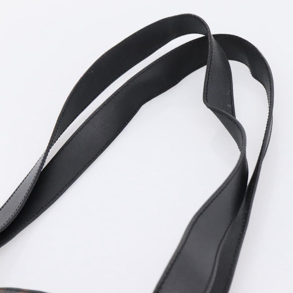 CELINE Macadam Canvas Tote Bag PVC Leather Black Gold Auth 203654A