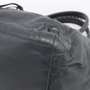 BALENCIAGA The Sunday Hand Bag Leather Navy 228750 Auth 203658V-14