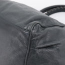 BALENCIAGA The Sunday Hand Bag Leather Navy 228750 Auth 203658V-16