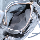 BALENCIAGA The Sunday Hand Bag Leather Navy 228750 Auth 203658V-23