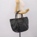 BALENCIAGA The Sunday Hand Bag Leather Navy 228750 Auth 203658V-24