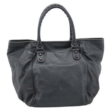 BALENCIAGA The Sunday Hand Bag Leather Navy 228750 Auth 203658V - 0