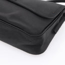 BALENCIAGA Shoulder Bag Satin Black Silver Auth 203659V-10
