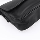 BALENCIAGA Shoulder Bag Satin Black Silver Auth 203659V-11
