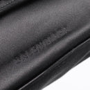 BALENCIAGA Shoulder Bag Satin Black Silver Auth 203659V-14