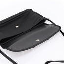 BALENCIAGA Shoulder Bag Satin Black Silver Auth 203659V-16