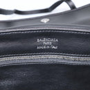 BALENCIAGA Shoulder Bag Satin Black Silver Auth 203659V-17