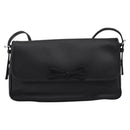 BALENCIAGA Shoulder Bag Satin Black Silver Auth 203659V-2