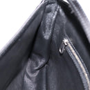 BALENCIAGA Shoulder Bag Satin Black Silver Auth 203659V-20