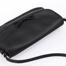 BALENCIAGA Shoulder Bag Satin Black Silver Auth 203659V-6