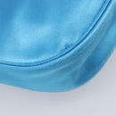 BALENCIAGA Shoulder Bag Satin Blue Silver Auth 203660V-18