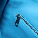 BALENCIAGA Shoulder Bag Satin Blue Silver Auth 203660V-26