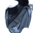 VALENTINO Shoulder Pouch Canvas Black Silver Auth 203663M-11