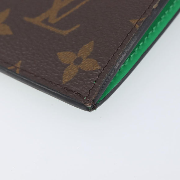 LOUIS VUITTON Monogram Macassar Coin Card Holder Green M82913 LV Auth 203665A