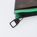 LOUIS VUITTON Monogram Macassar Coin Card Holder Green M82913 LV Auth 203665A-8