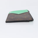 LOUIS VUITTON Monogram Macassar Coin Card Holder Green M82913 LV Auth 203665A-3