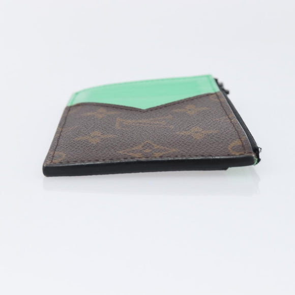 LOUIS VUITTON Monogram Macassar Coin Card Holder Green M82913 LV Auth 203665A